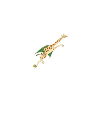 Girafă Super model alb pe tricou