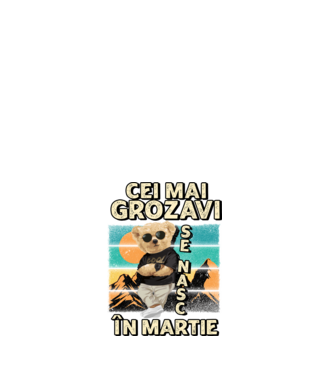 RETRO teddy MARTIE model alb pe tricou
