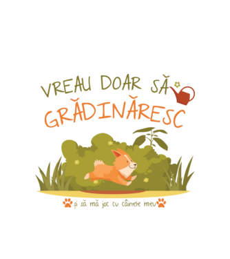 vreau doar să grădinăresc  model alb pe tricou
