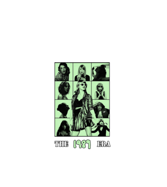 Taylor Swift ERAS green model negru pe tricou