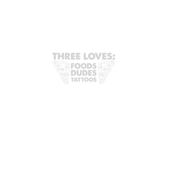 Three loves model negru pe tricou
