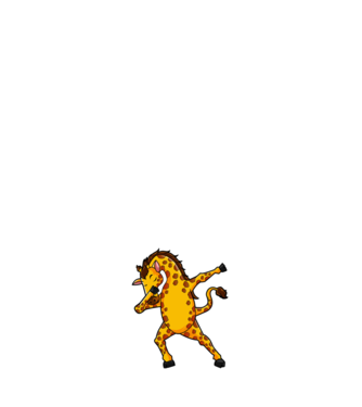 Girafă DAB model alb pe tricou