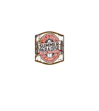 Summer Paradise model negru pe tricou