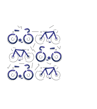 Bikes model alb pe tricou