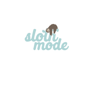 Sloth mode model alb pe tricou