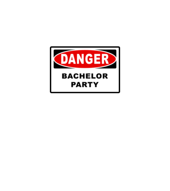 Bachelor DANGER model alb pe tricou
