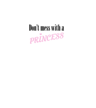 Princess model alb pe tricou
