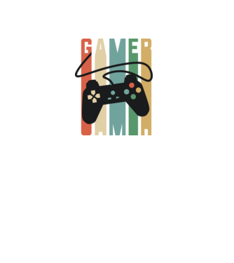 Gamer Controller model negru pe tricou