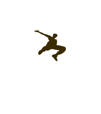 Logo Parkour model gri pe tricou