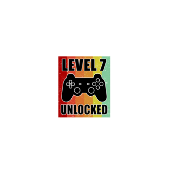 level 7 unlocked retro gamer model negru pe tricou