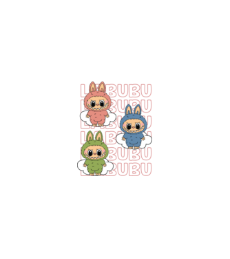 LABUBU model nisipiu pe tricou