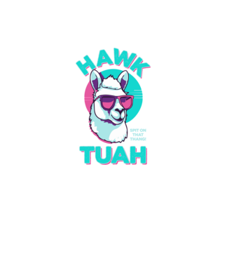 Hawk tuah llama retro sunglasses model mov pe tricou