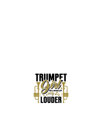 Trumpet girl model negru pe tricou
