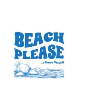 Beach please, e Marea Neagră! model alb pe tricou