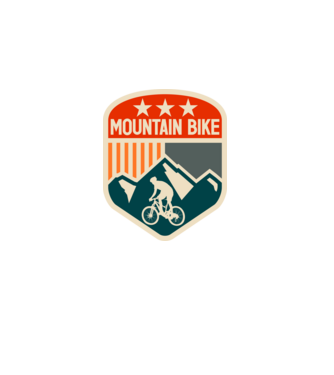 Mountain Bike model negru pe tricou