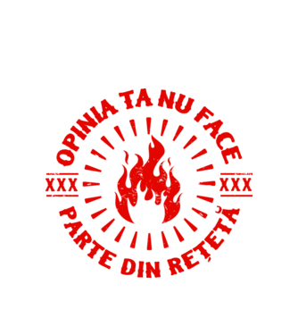 Opinia ta nu face parte din rețetă model alb pe tricou