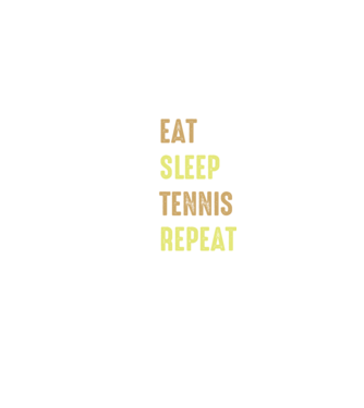 eat sleep tennis repeat model negru pe tricou