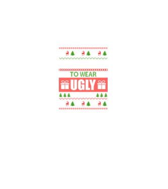 Too Cute for ugly sweater model negru pe tricou