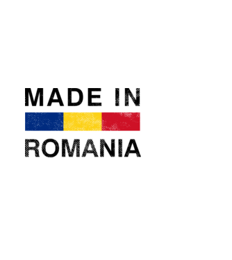 made in romania model alb pe tricou