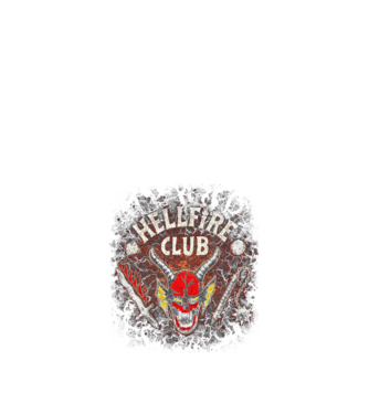 hellfire club stranger things model negru pe tricou