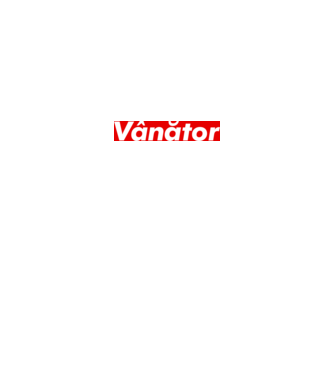 vânător model alb pe tricou
