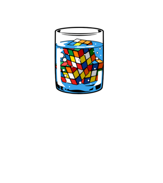 Rubik Ice model alb pe tricou