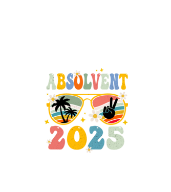Absolvent 2025 model negru pe tricou