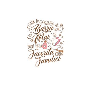 Favorita familiei MAI model alb pe tricou