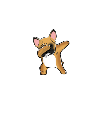 Buldog francez DAB model negru pe tricou