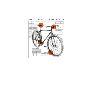 Bicycle fundamentals model gri pe tricou