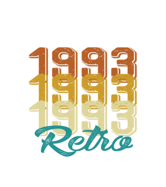 Retro 1993 model alb pe tricou