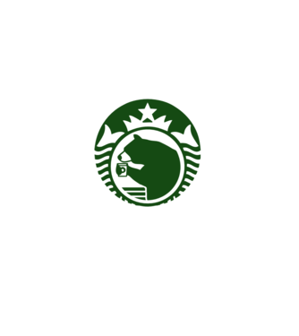 Bear Bucks model alb pe tricou