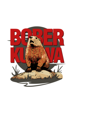 BOBER model negru pe tricou