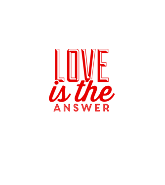 love in answer model negru pe tricou