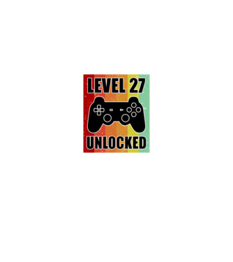 level 27 unlocked retro gamer model alb pe tricou