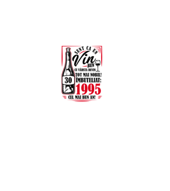 Un Vin Bun 1995 - Alb model roz deschis pe tricou