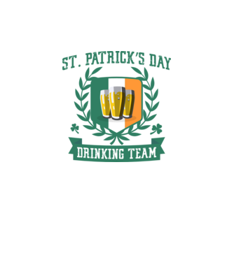 St Patrick Drinking team model galben neon pe tricou