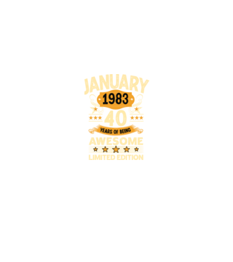 January 1983 40 years of being limited edition model negru pe tricou