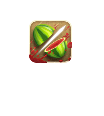 Fruit Ninja Icon model alb pe tricou