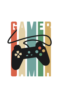 Gamer Controller model alb pe tricou