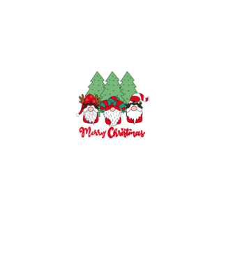 Merry christmas gnomes model negru pe tricou