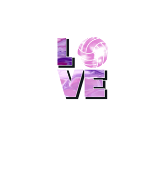 Love volleyball model turcoaz pe tricou