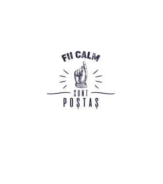 Fii calm, sunt poștaș model gri pe tricou