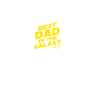 Best dad in the galaxy model negru pe tricou