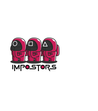 impostors squid game model alb pe tricou