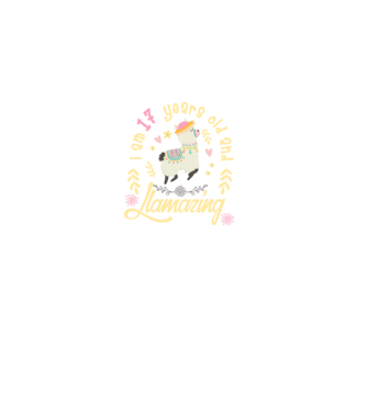 Birthday Llamazing 17 years old model negru pe tricou