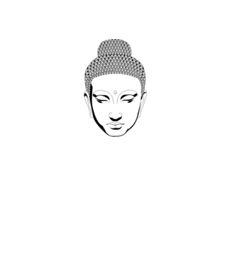 buddhas head model gri pe tricou