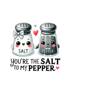 Salt to my Pepper model alb pe tricou