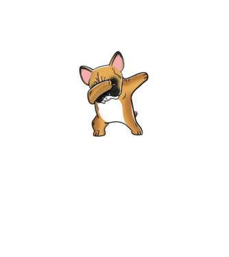 Buldog francez DAB model negru pe tricou