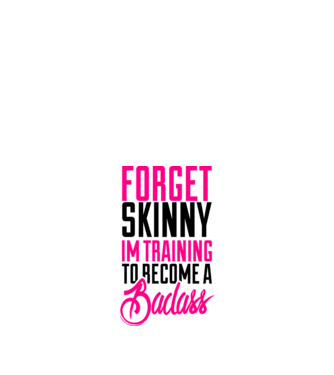 Forget Skinny model alb pe tricou